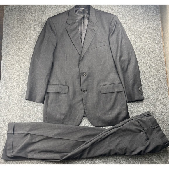 Brooks‎ Brothers Suit Mens 45 Long Wool Blazer Pants Two Button Formal Set - Picture 1 of 16